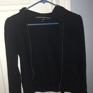 Aeropostale black zip up sweatshirt